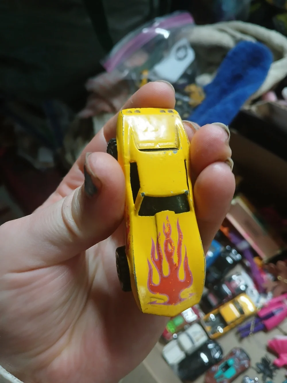 Hot Wheels 4x4 Monster Vette Chevy Corvette Stingray Yellow Flames 1975 Vintage